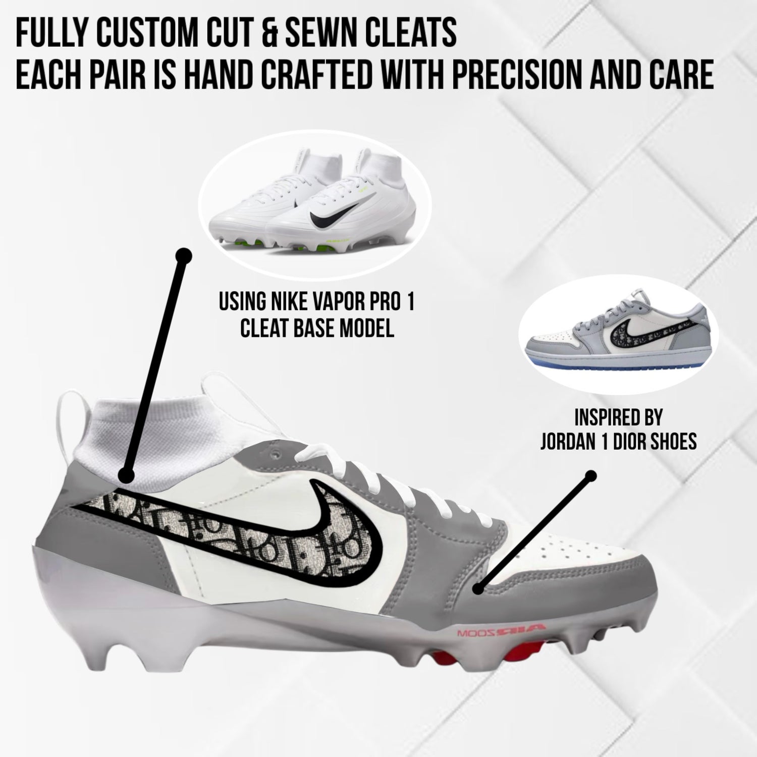 Luxury 1 Custom Football Cleats JkicksCleats
