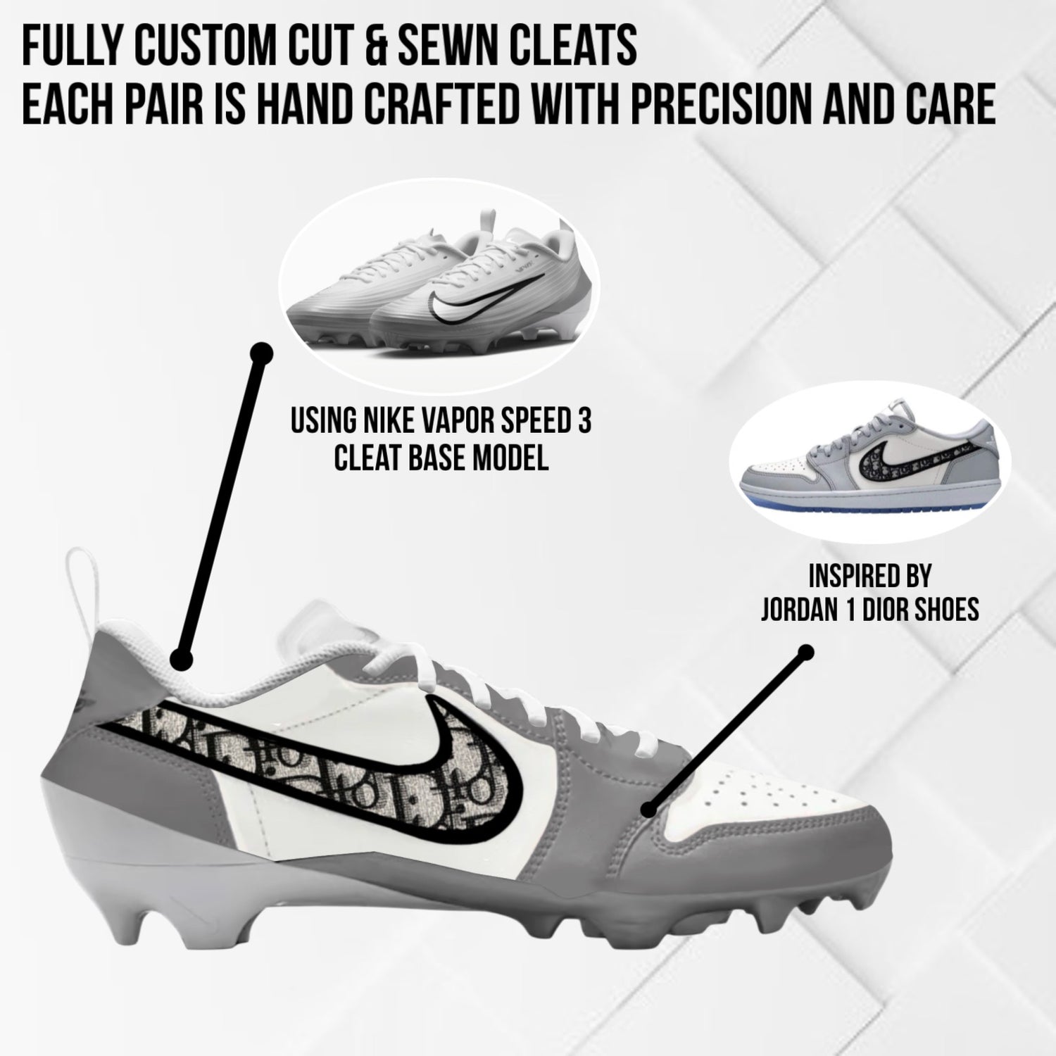 Luxury 1 Custom Football Cleats JkicksCleats