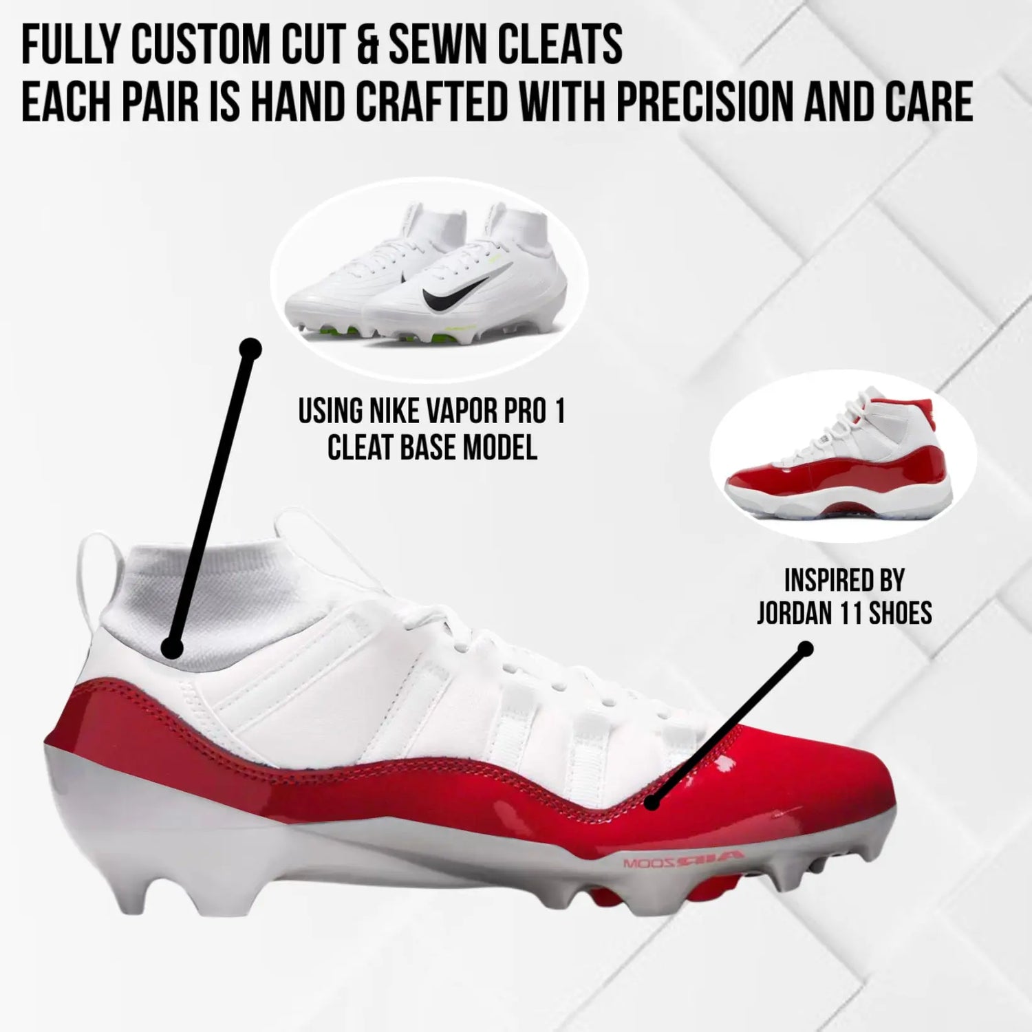 Patent Leather 11 Custom Football Cleats JkicksCleats