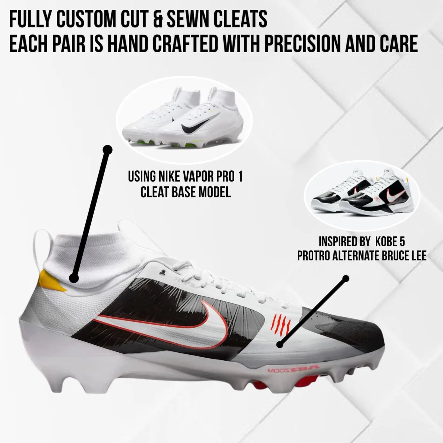 Alternate Mamba Bruce Custom Football Cleats JkicksCleats